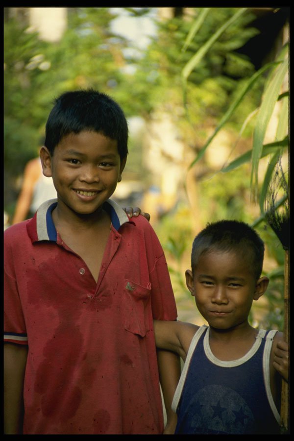 651009 Village Children, Laos A4 Photo Print