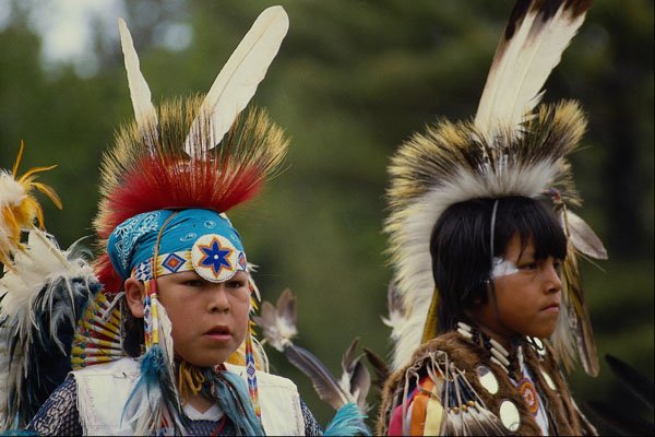 651016 Native Children Powwow A4 Photo Print