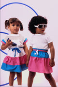 651037 Two Girls With Hula Hoops A4 Photo Print
