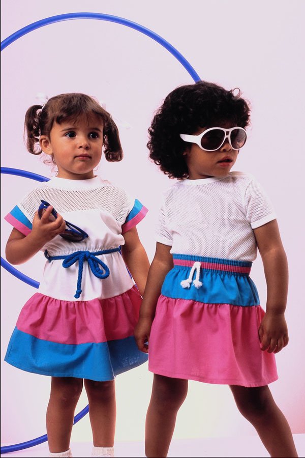 651037 Two Girls With Hula Hoops A4 Photo Print
