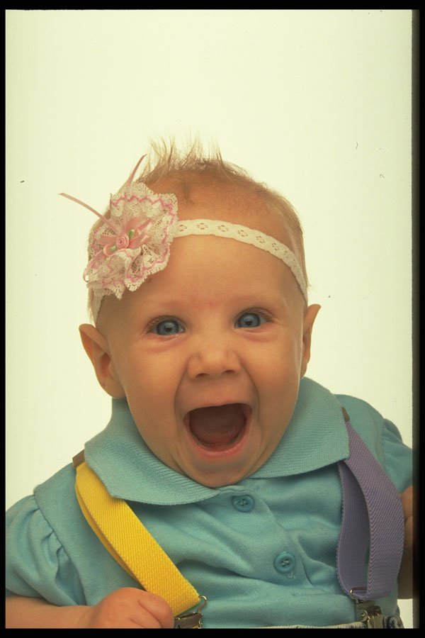 651043 Cheerful Six month old Baby Girl A4 Photo Print