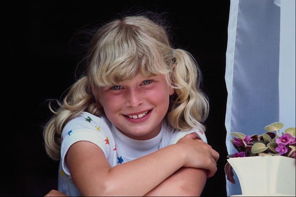 651051 Young Girl Leaning On Windowsill, Bromptonville, Estrie A4 Photo Print