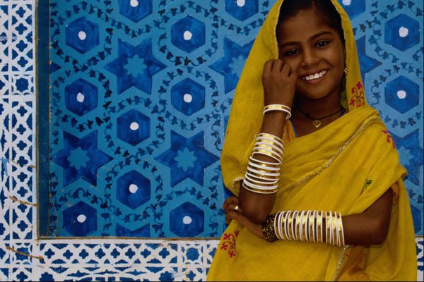 651061 Village Girl, Pakistan A4 Photo Print
