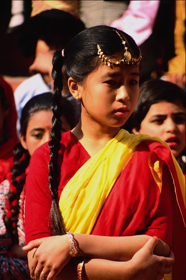 651069 Young Nepalese Girl, Kathmandu, Nepal A4 Photo Print