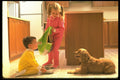 651093 Children Feeding Family Dog A4 Photo Print