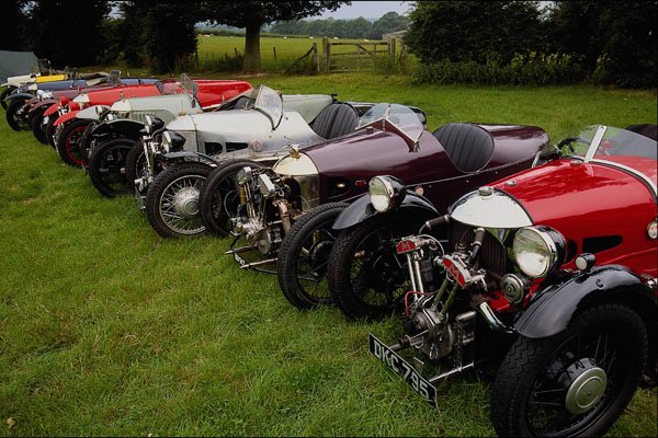 652026 Three wheeler Morgan Rally, Sussex, 1993 A4 Photo Print