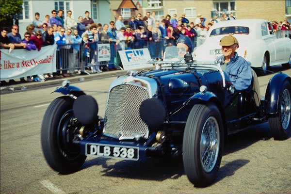 652038 Royal Blue Aston Martin, 1930s A4 Photo Print