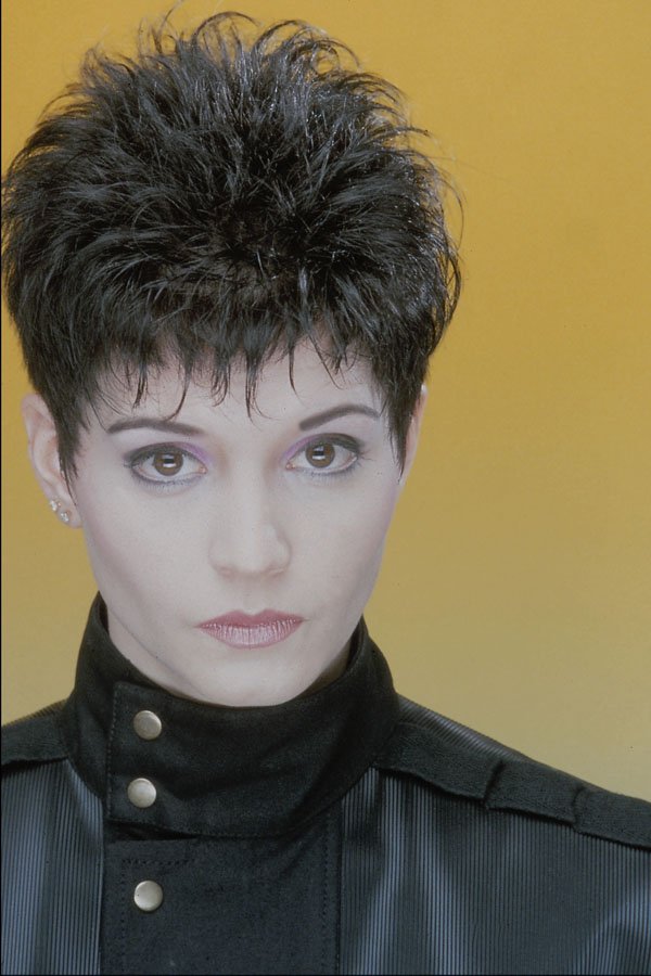 653056 Maureen In Black Vinyl, Short Black Hair A4 Photo Print