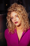 653086 Pensive Blonde In Fuchsia Jacket A4 Photo Print
