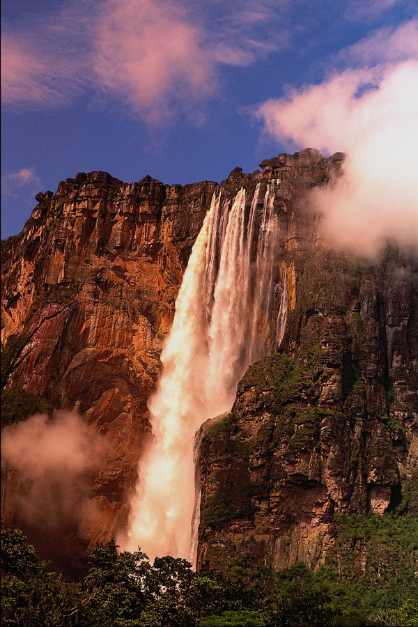 654037 Angel Falls On Auyan Tepui, Venezuela A4 Photo Print
