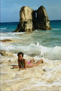 654038 Sunbathing, Relaxing, Cupecoy Beach, Caribbean Sea A4 Photo Print