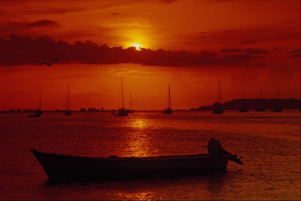 654041 Sunset At Puerto La Cruz, Venezuela A4 Photo Print