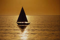 654045 Sailboat At Sunset, Sloop A4 Photo Print