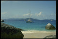 654079 Trimaran Anchored At The Baths, British Virgin Islands A4 Photo Print