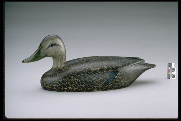 655001 Black Duck Decoy, Circa 1940 A4 Photo Print
