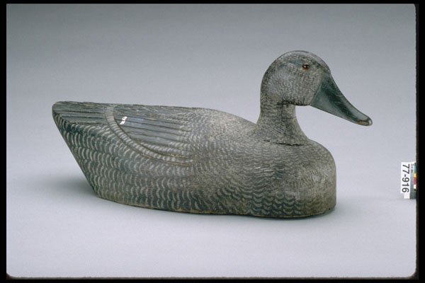 655019 Black Duck Decoy, Circa 1940 A4 Photo Print