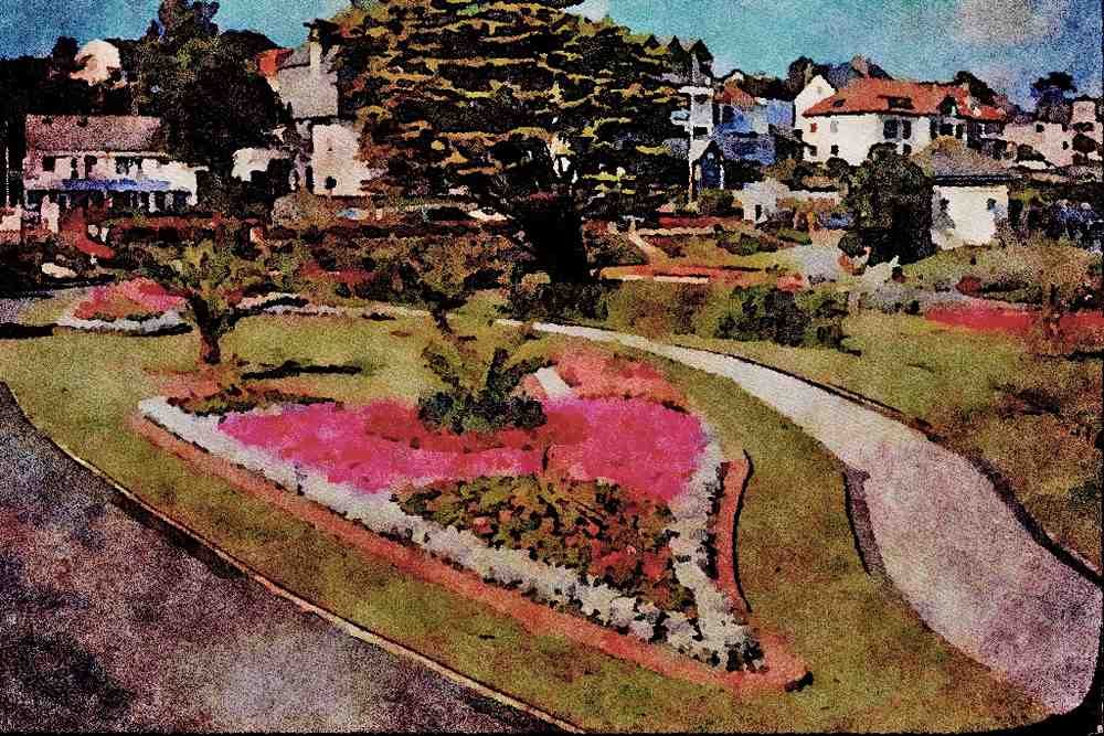 656008 Queen Mary Gardens, Falmouth A4 Limited Edition Watercolour Print