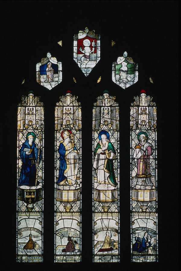 656010 Medieval Stained Glass Windows At St. Neot A4 Photo Print