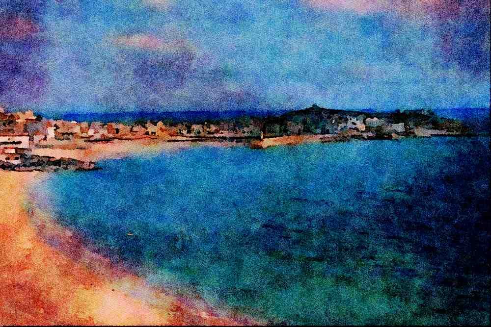 656018 Porthminster Beach, St. Ives A4 Limited Edition Watercolour Print