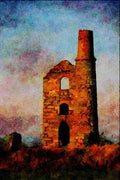 656026 Old Mine Engine House, Near Carnike A4 Limited Edition Watercolour Print