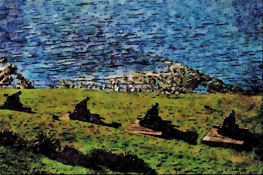 656028 Canon Defences, St. Mawes Castle A4 Limited Edition Watercolour Print
