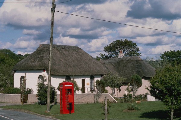 656033 Thatched Chapel At Roseworthy, Now A House A4 Photo Print