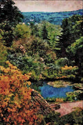 656034 Gardens, Cotehele House A4 Limited Edition Watercolour Print