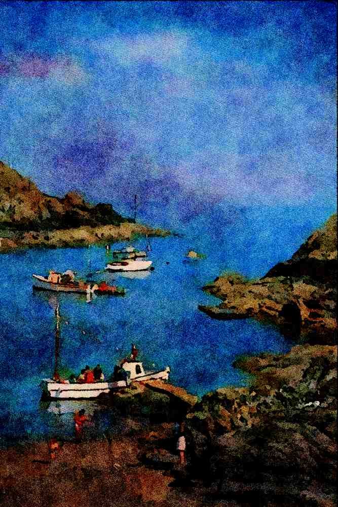 656035 Pleasure Boats, Polperro A4 Limited Edition Watercolour Print