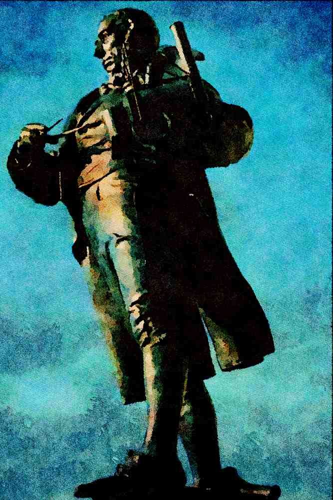 656036 Richard Trevithick Statue, Camborne A4 Limited Edition Watercolour Print