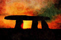 656043 Lanyon Quoit Chamber Tomb A4 Limited Edition Watercolour Print