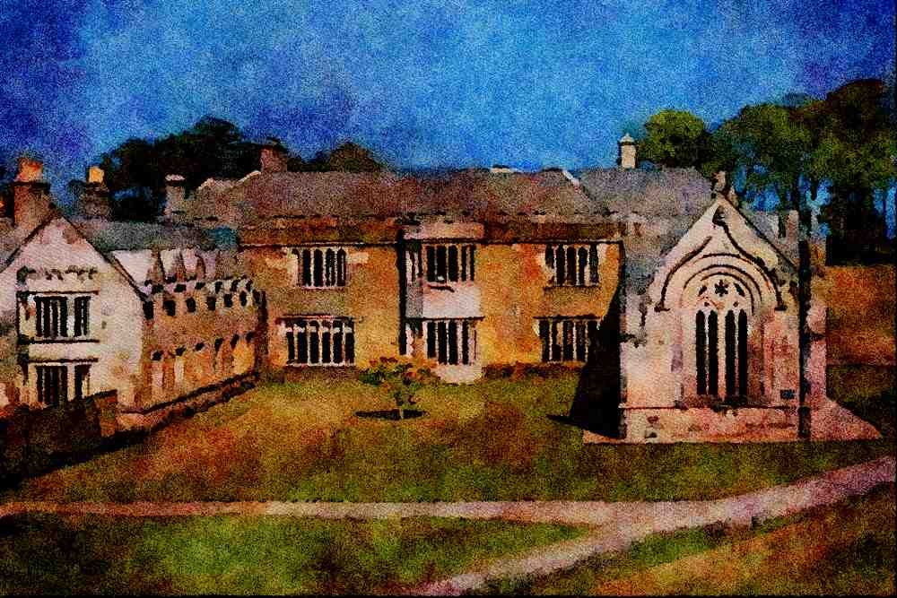 656045 Trelowarren House A4 Limited Edition Watercolour Print