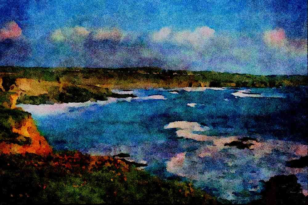 656049 Gwithian Towans A4 Limited Edition Watercolour Print