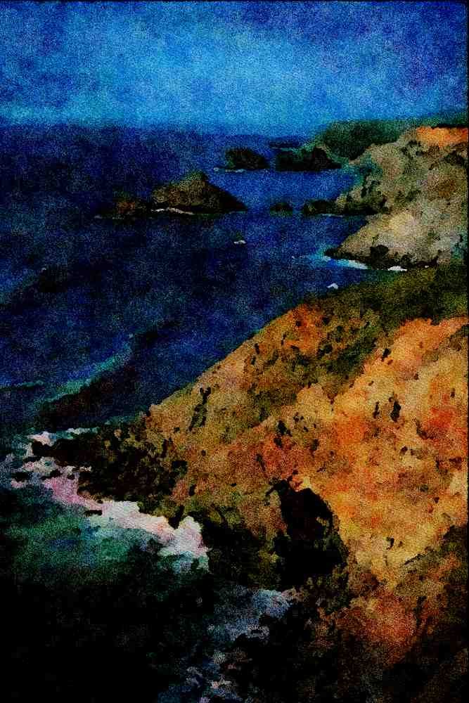 656050 North Cliffs, Reskajeage A4 Limited Edition Watercolour Print