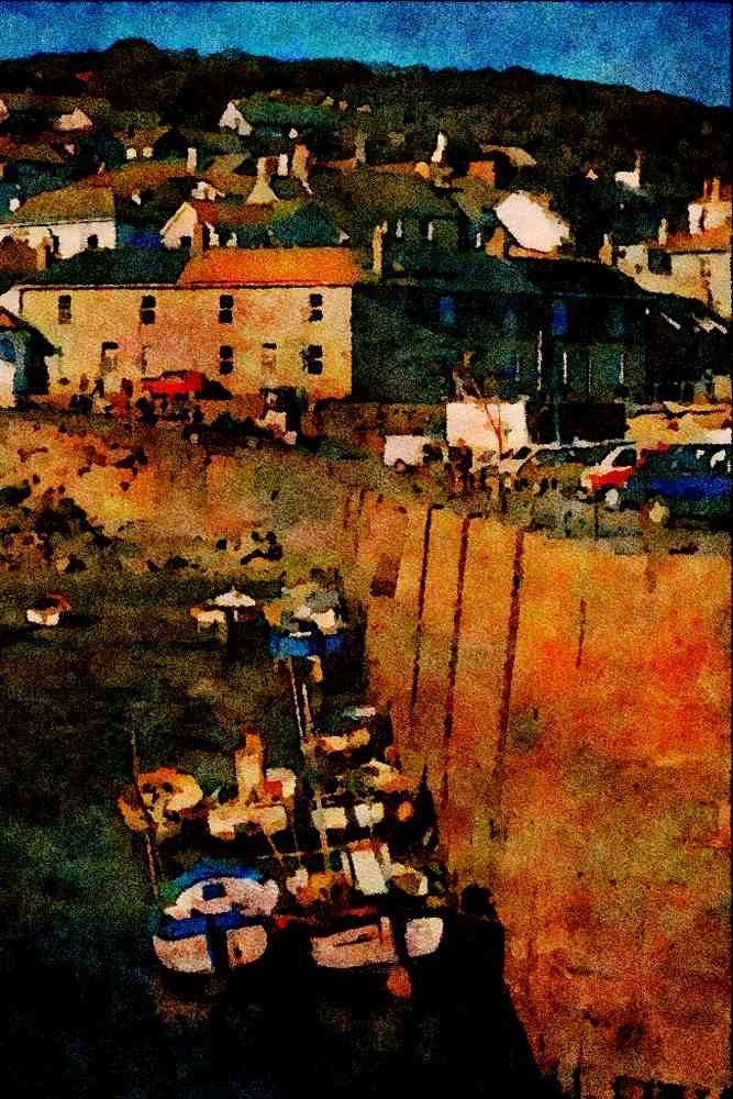 656052 Mousehole Harbor Wall A4 Limited Edition Watercolour Print
