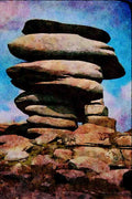 656054 The Cheesewring Natural Stone Formation A4 Limited Edition Watercolour Print