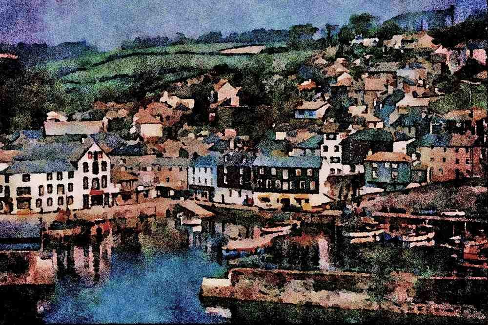 656055 Inner Harbor, Mevagissey A4 Limited Edition Watercolour Print