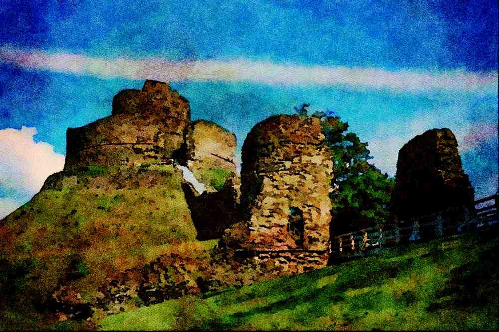 656061 Launceston Castle A4 Limited Edition Watercolour Print