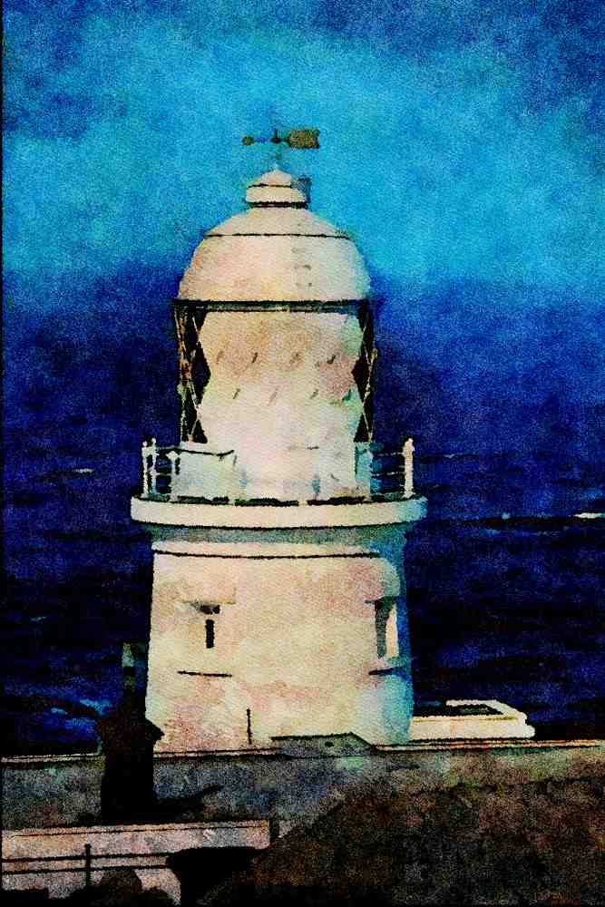 656062 Pendeen Lighthouse A4 Limited Edition Watercolour Print