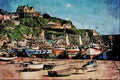 656067 Newquay Harbor A4 Limited Edition Watercolour Print