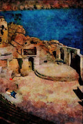 656070 The Minack Open air Theater, Porthcurno A4 Limited Edition Watercolour Print