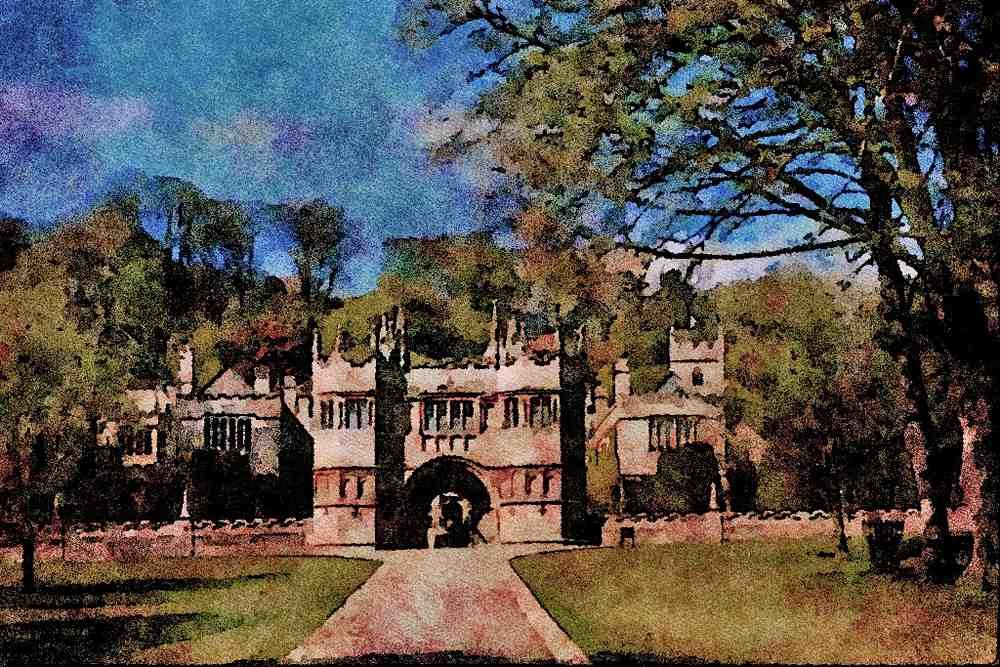 656075 Lanhydrock Gatehouse A4 Limited Edition Watercolour Print