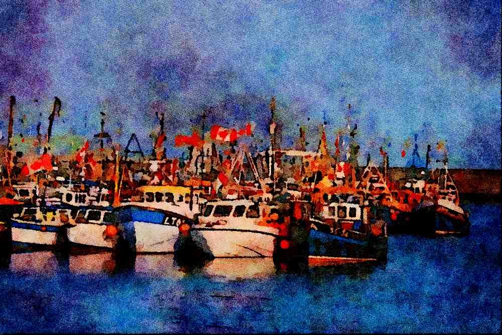 656080 Fishing Boats, Newlyn A4 Limited Edition Watercolour Print
