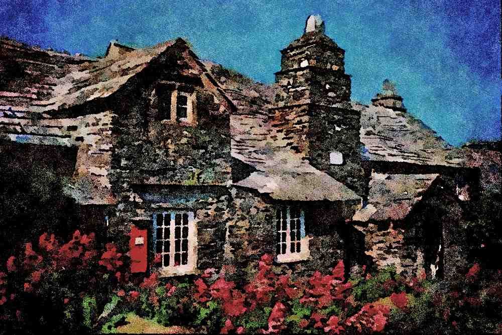 656082 The Old Post Office, Tintagel A4 Limited Edition Watercolour Print