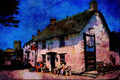 656088 Old Albion Inn, Crantock A4 Limited Edition Watercolour Print