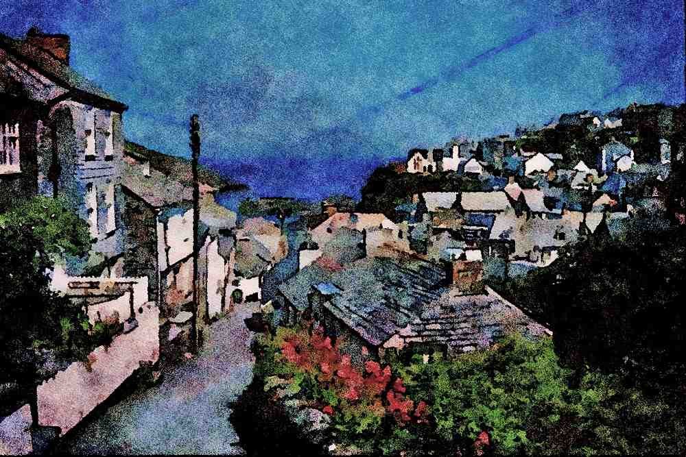 656093 Port Issac A4 Limited Edition Watercolour Print