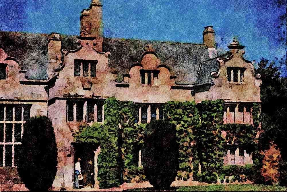 656096 Trerice House A4 Limited Edition Watercolour Print