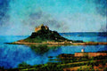 656099 Castle On The Island A4 Limited Edition Watercolour Print