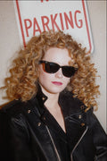 657057 City Chic Blonde In Leather And Sunglasses A4 Photo Print