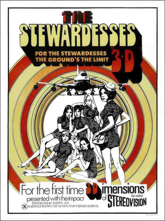 658 stewardesses movie poster 1 Vintage Advert A4 Photo Print