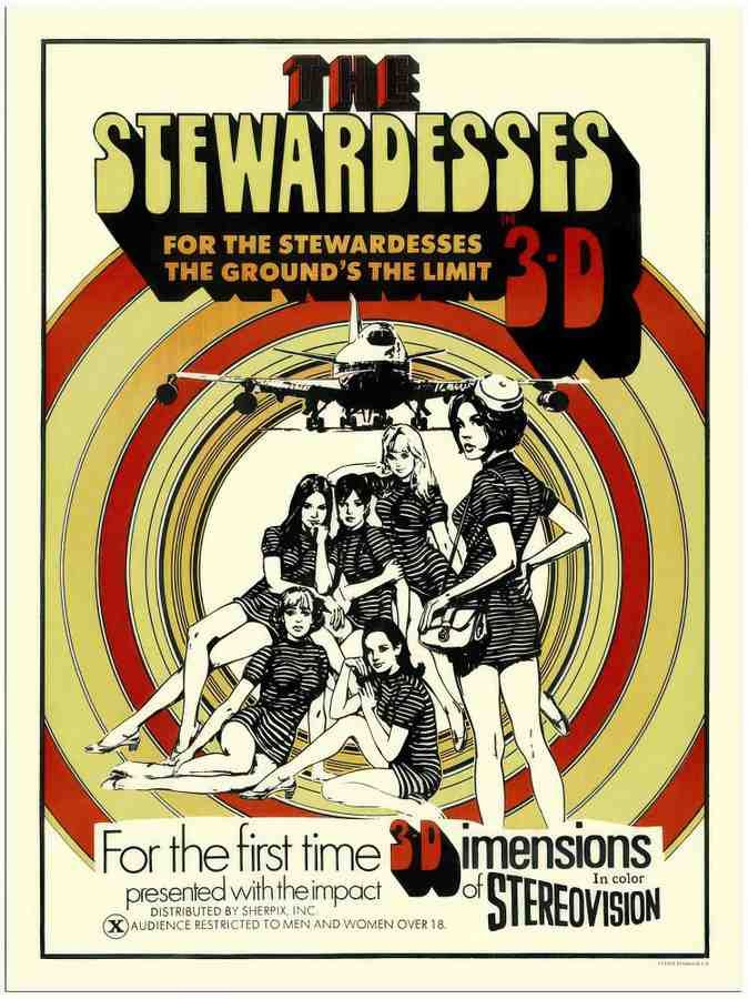 658 stewardesses movie poster 2 Vintage Advert A4 Photo Print